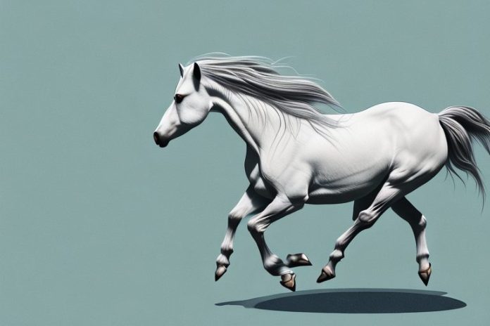 A majestic fjord horse galloping through a picturesque landscape in klerksdorp