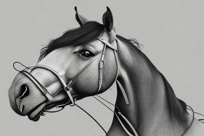 An irish draught horse in a rural setting in durban