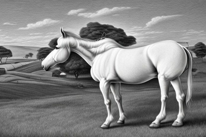 An irish draught horse in a rural setting in kwamashu