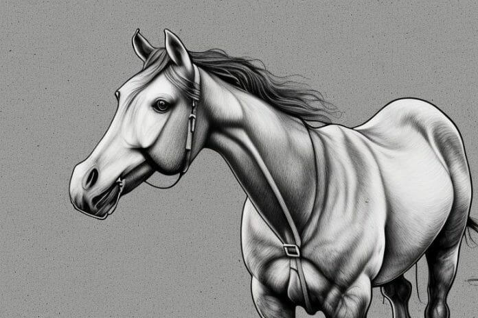 An irish draught horse in a rural setting in amanzimtoti