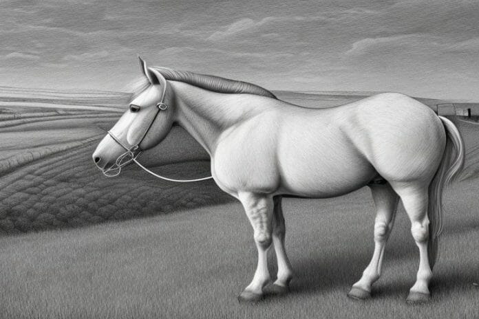 An irish draught horse in a rural setting in port elizabeth