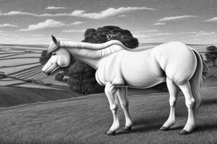 An irish draught horse in a rural setting in aliwal north