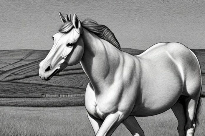 An irish draught horse in a rural setting in port alfred