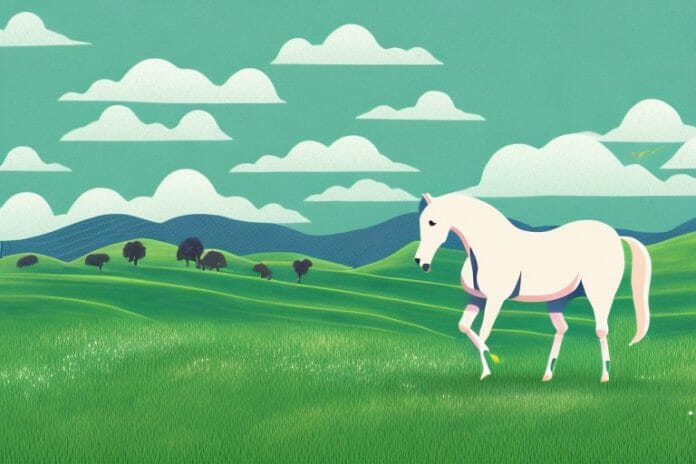 A horse in a field