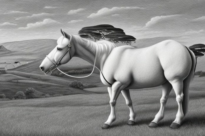 An irish draught horse in a rural setting in cape town