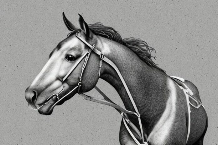 An irish draught horse in a rural setting in paarl