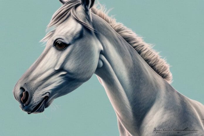 A marwari horse in a natural setting in richards bay