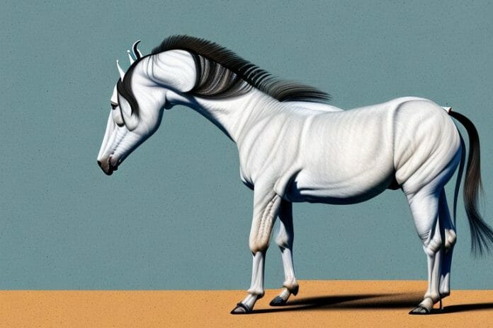 A marwari horse in a rural setting in amanzimtoti