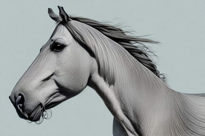 A marwari horse in its natural environment in mthatha