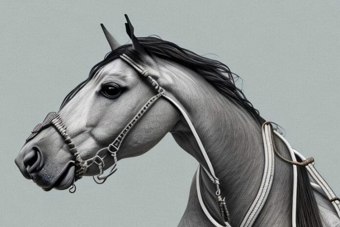 A marwari horse in a rural setting in grahamstown