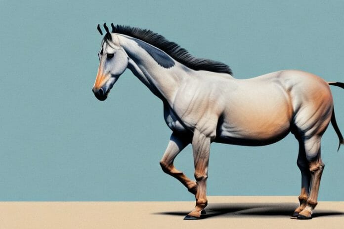 A marwari horse in a south african landscape