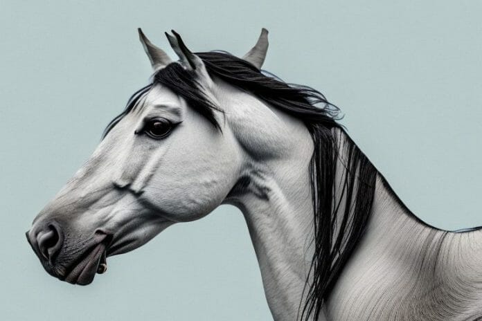 A marwari horse in its natural environment in harrismith