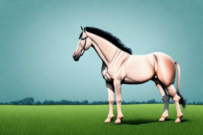 A marwari horse standing in a field in roodepoort