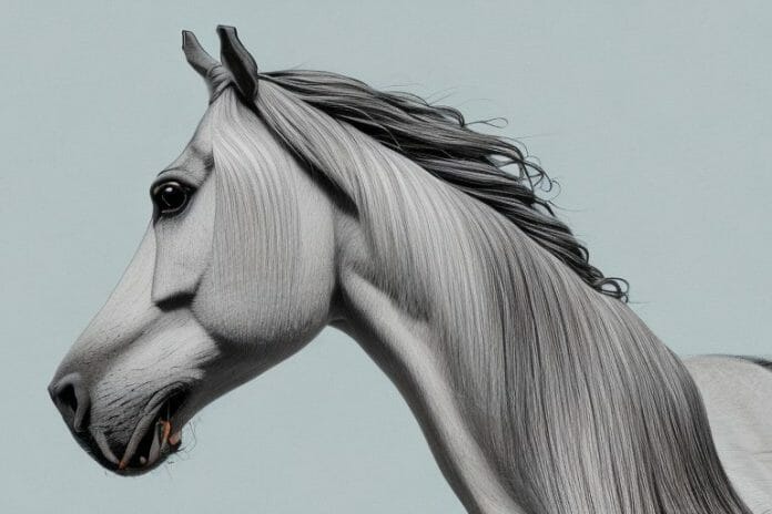 A marwari horse in its natural environment in kimberley