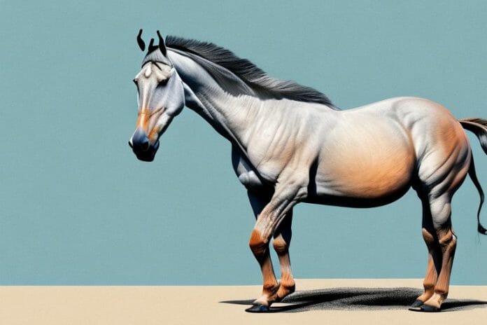 A marwari horse in a south african landscape