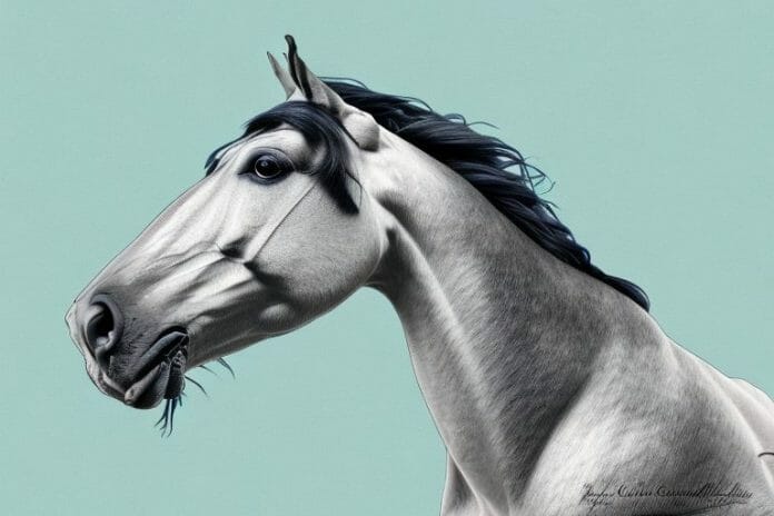 A marwari horse in the western cape landscape