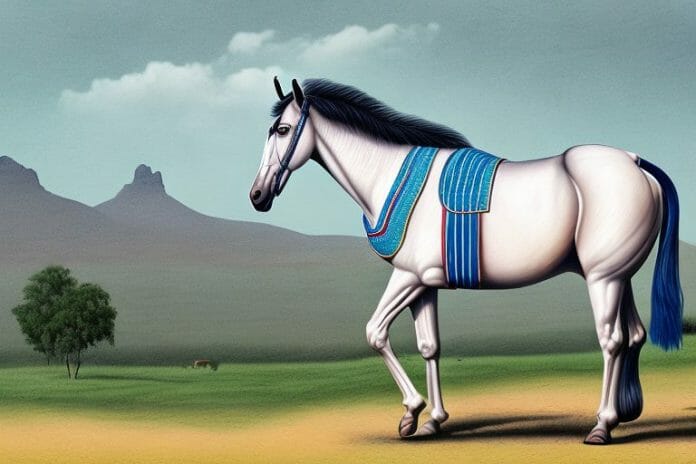 A marwari horse in a rural setting in somerset west