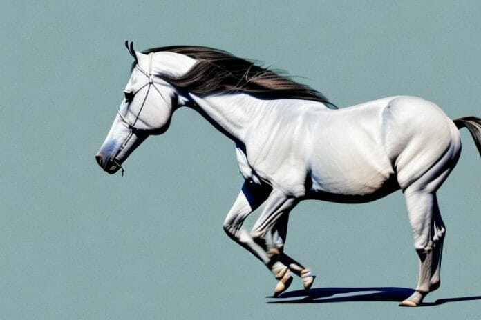 A marwari horse in its natural environment in simon's town