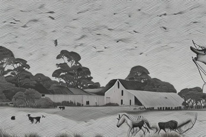 A cleveland bay horse in a rural setting in kwamashu