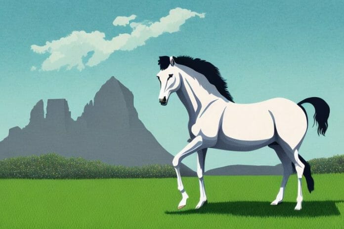 A cleveland bay horse in a paddock in ballito