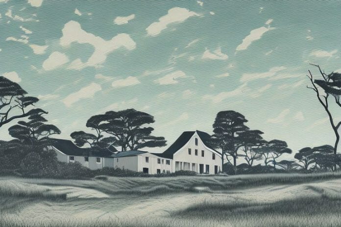 A cleveland bay horse in a rural setting in port elizabeth