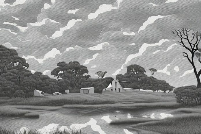 A cleveland bay horse in a rural setting in grahamstown