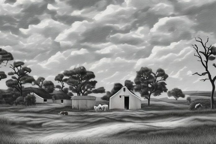 A cleveland bay horse in a rural setting in the free state