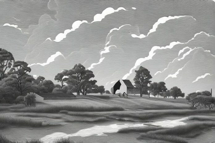 A cleveland bay horse in a rural landscape in welkom