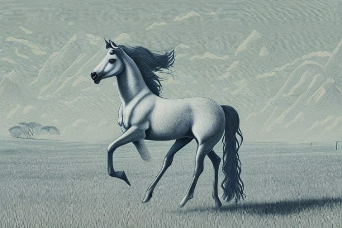 A cleveland bay horse in a field in centurion