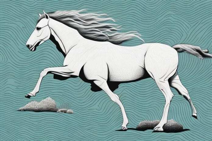 A cleveland bay horse in its natural environment in lebowakgomo