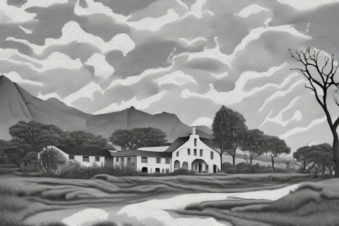 A cleveland bay horse in a rural setting in paarl