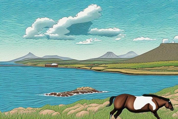 A cleveland bay horse in a rural setting in mossel bay