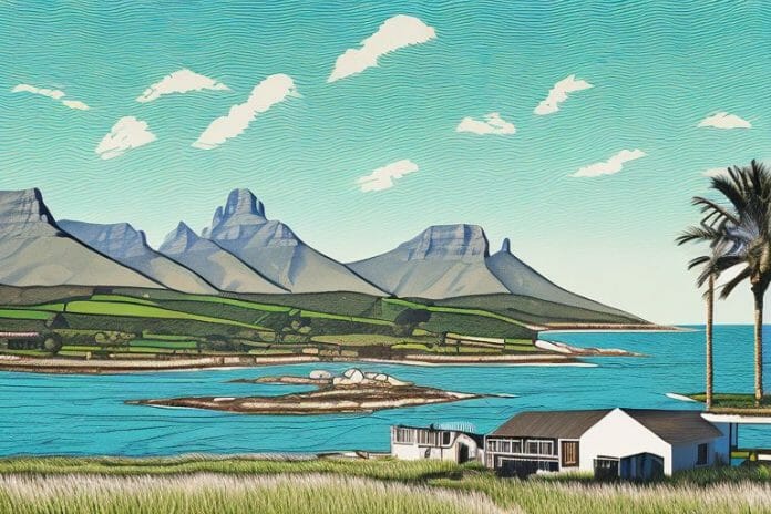 A cleveland bay horse in a rural setting in simon's town
