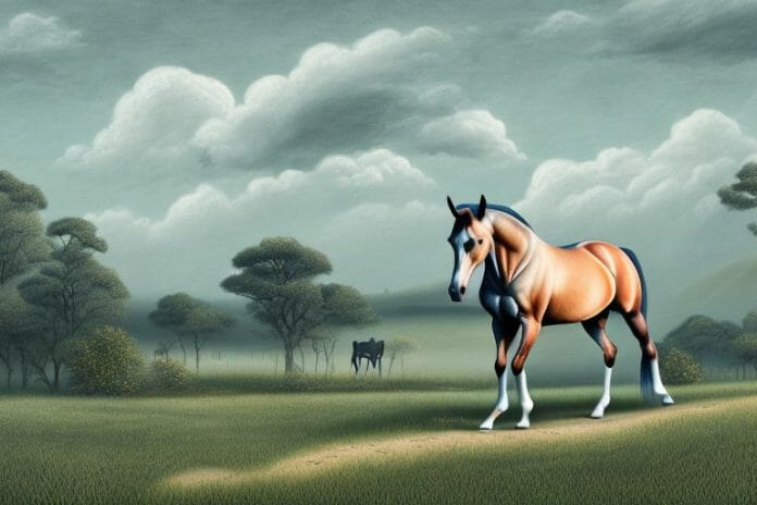 A trakehner horse in a rural landscape in pietermaritzburg