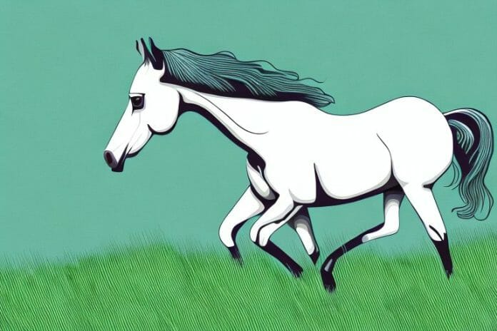 A trakehner horse in a grassy field in aliwal north