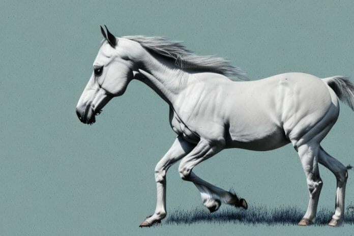 A trakehner horse in a field in botshabelo