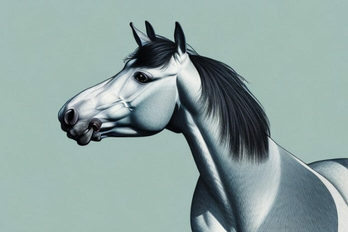 A trakehner horse in a south african landscape
