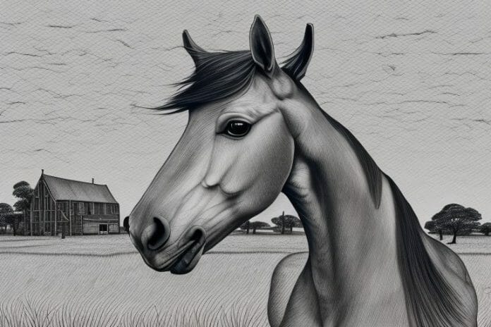A trakehner horse in a rural setting in middelburg