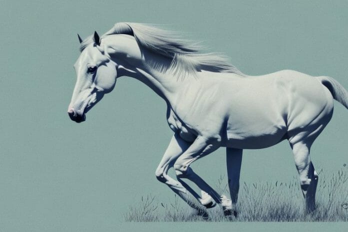 A trakehner horse in a field in vryburg