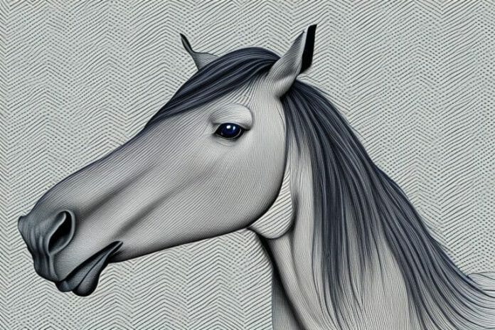 A kathiawari horse in a rural setting in pietermaritzburg
