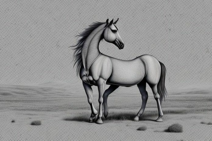 A kathiawari horse in a rural setting in kwamashu