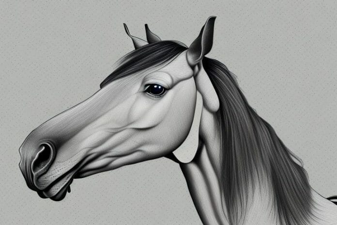 A kathiawari horse in a rural south african setting