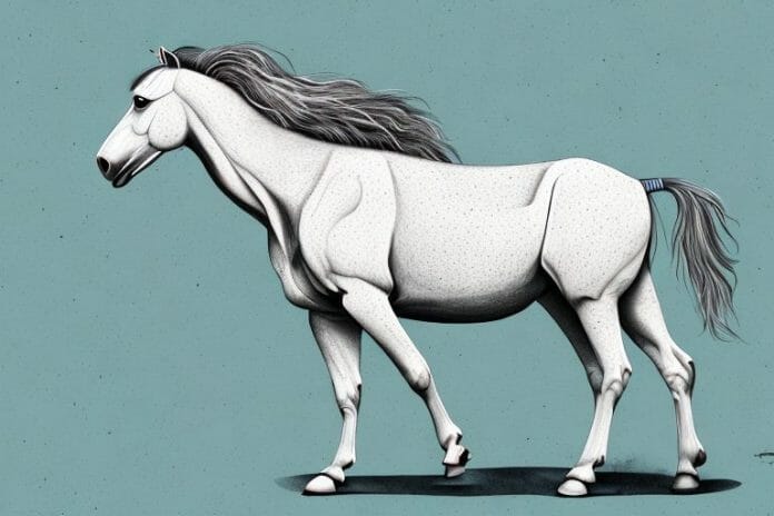 A kathiawari horse in its natural habitat in the eastern cape