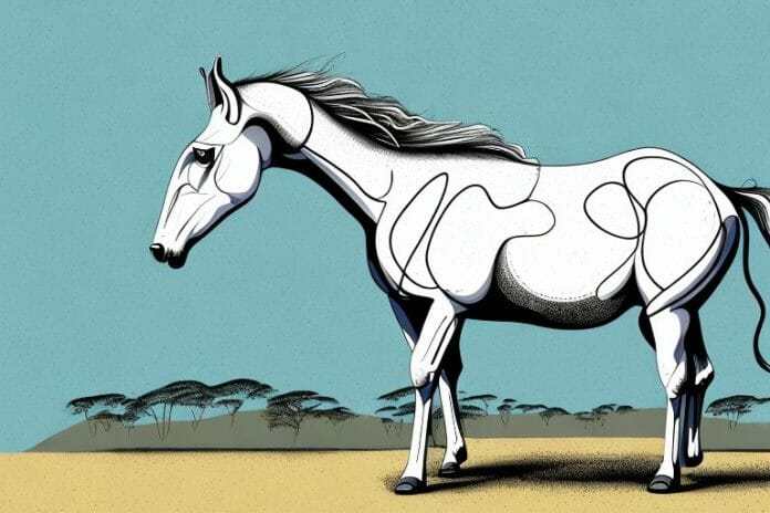 A kathiawari horse in a rural setting in port elizabeth