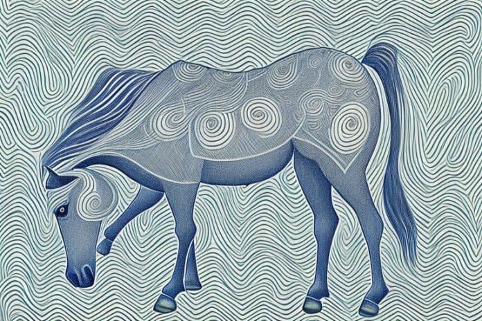 A kathiawari horse in its natural environment in graaff-reinet