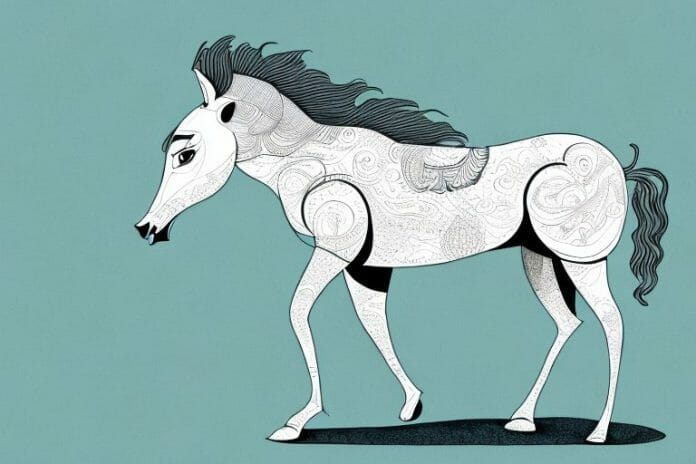 A kathiawari horse in its natural habitat in jeffreys bay