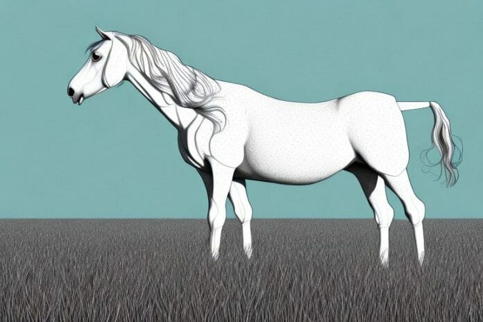 A kathiawari horse standing in a field in welkom