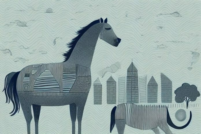 A kathiawari horse in a johannesburg landscape