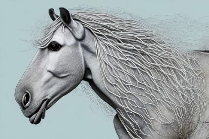 A kathiawari horse in its natural environment in east rand