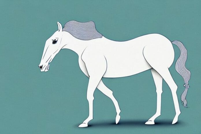 A kathiawari horse in a kempton park landscape